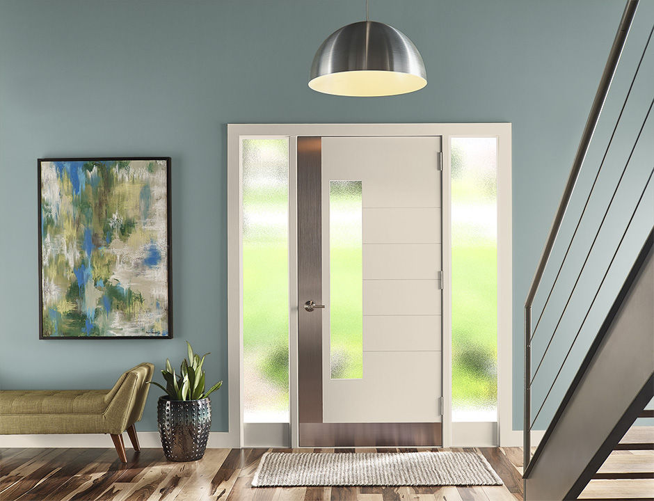 Entryway painted in JUNE GLOOM