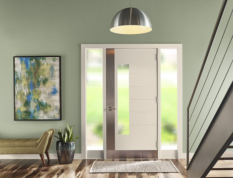 Entryway painted in CALM FOREST