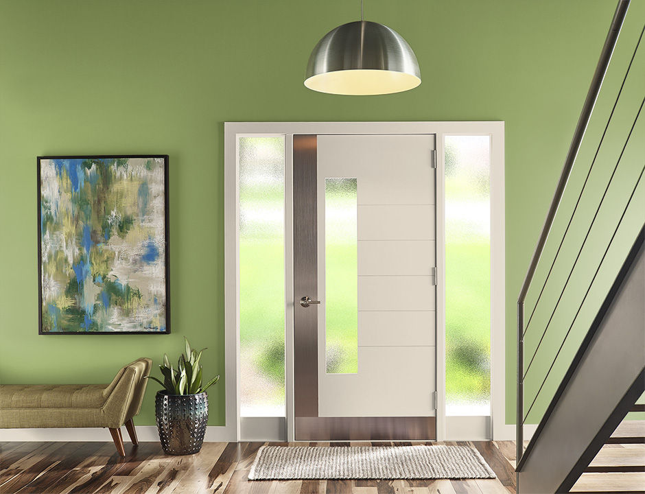 Entryway painted in LUSH GREEN