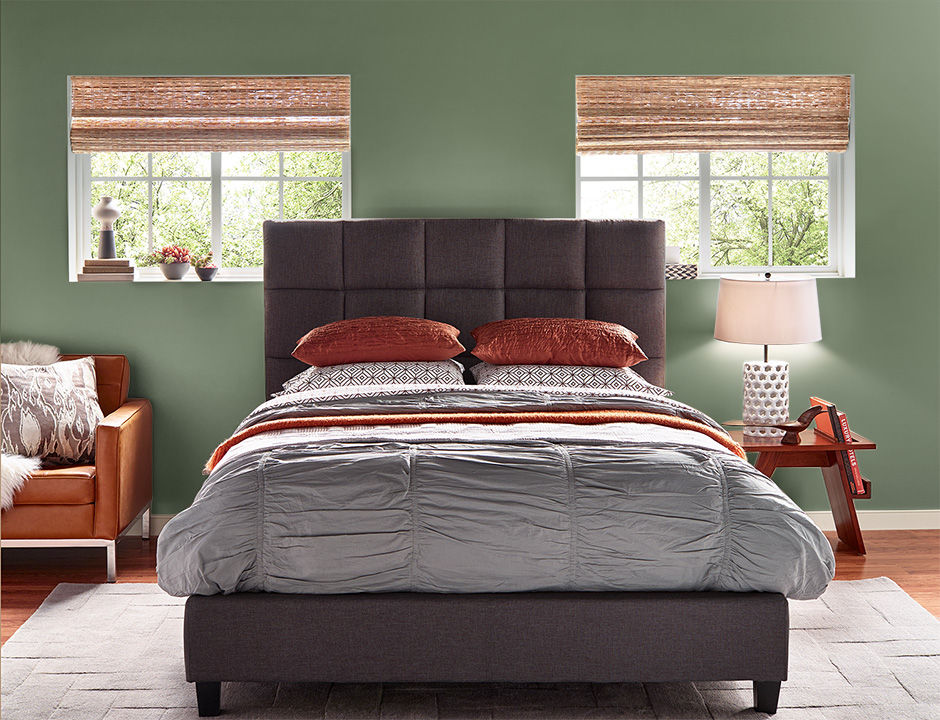 Bedroom painted in PEACEFUL FOREST