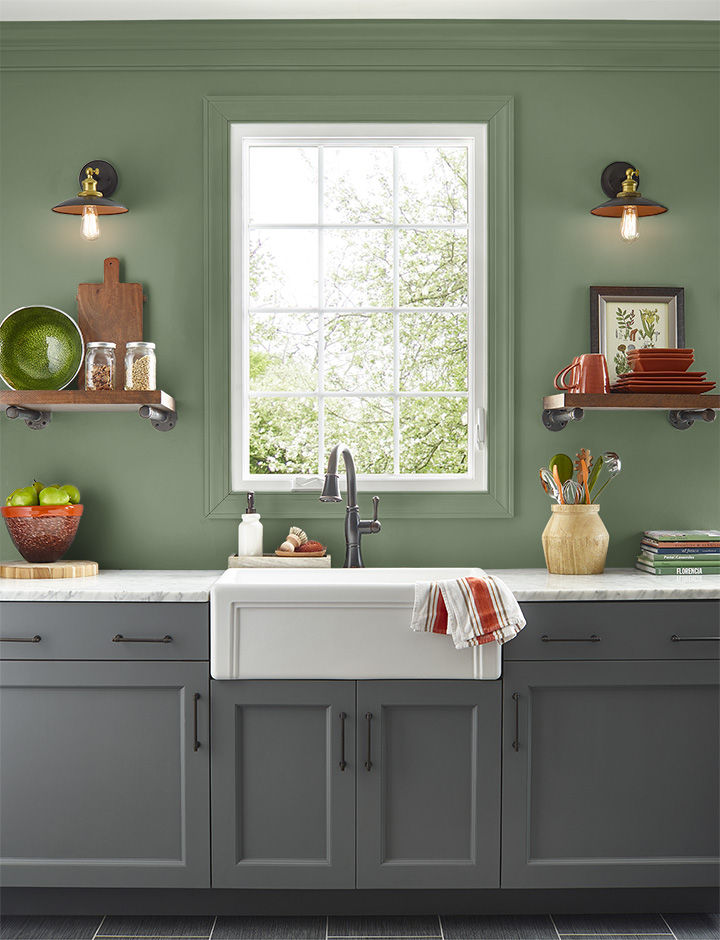 Kitchen painted in PEACEFUL FOREST