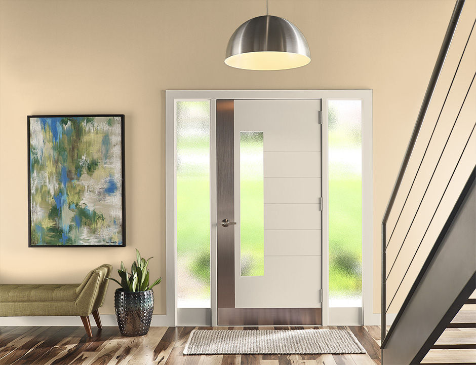 Entryway painted in YELLOW LOTUS