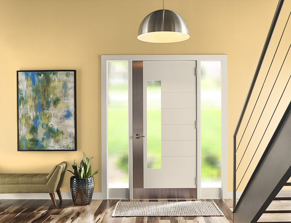 Entryway painted in JAZZ AGE YELLOW