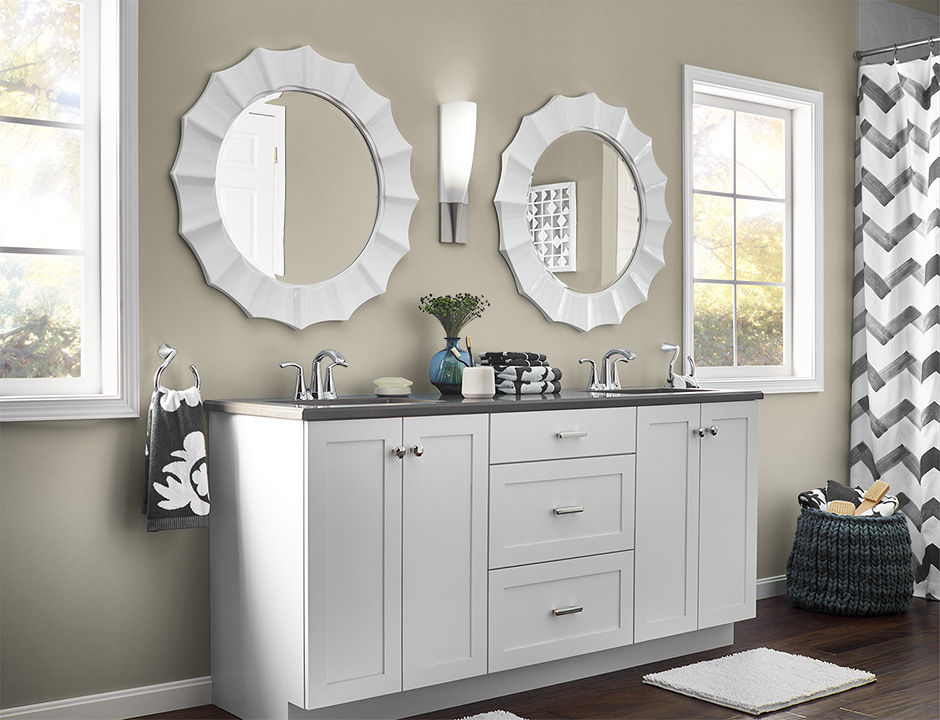 Bathroom painted in ALMOST SAGE