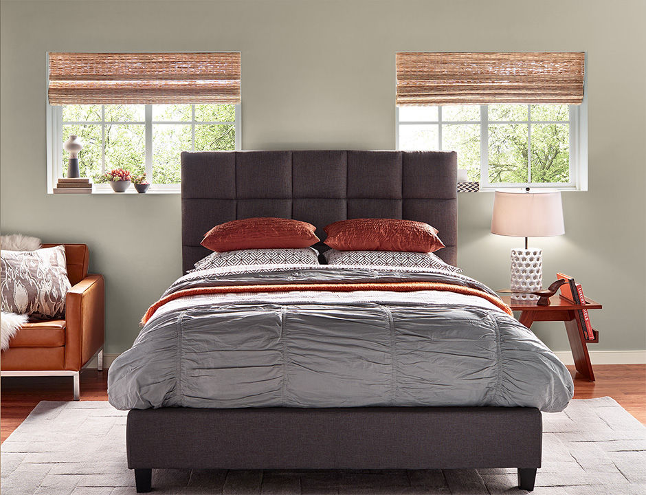 Bedroom painted in ALMOST SAGE