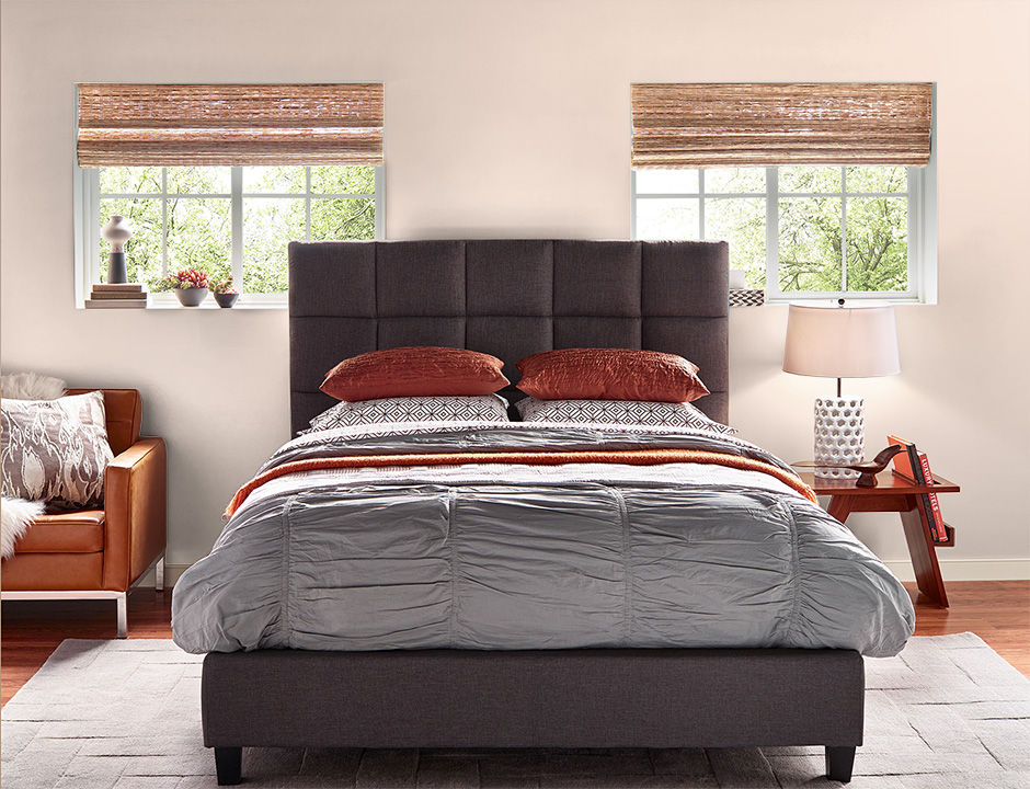 Bedroom painted in ANGELIC PINK