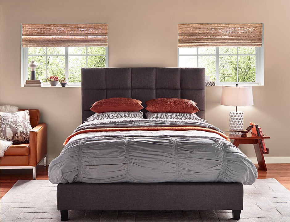 Bedroom painted in POTTERY BEIGE