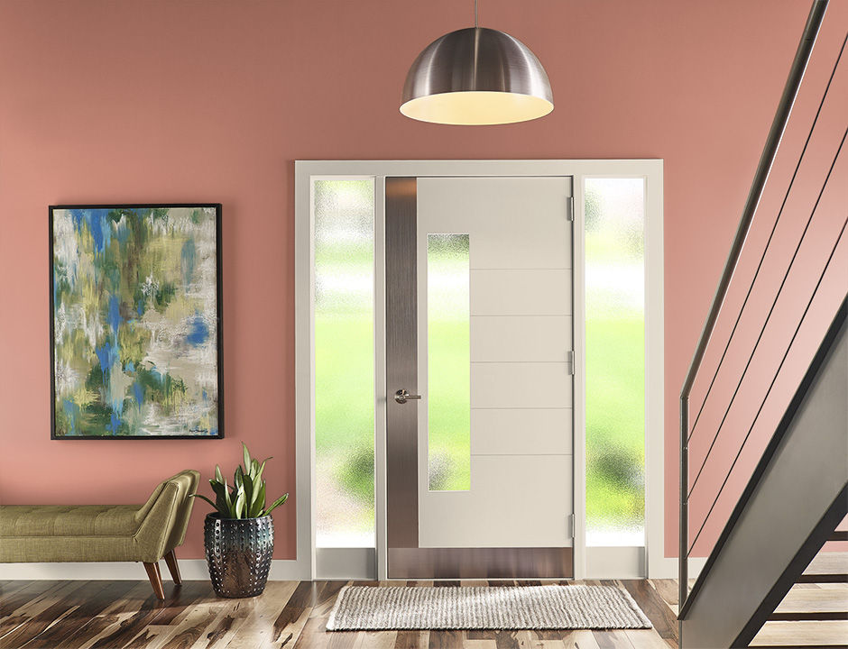 Entryway painted in BAKED TERRA COTTA