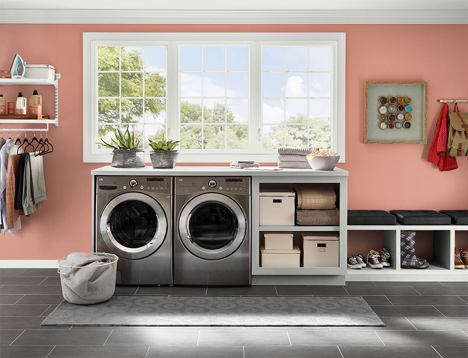 Laundry painted in BAKED TERRA COTTA