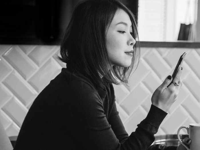 Woman on phone