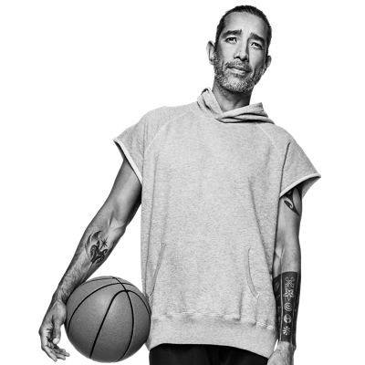 Man with basketball