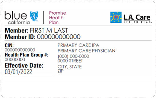 Sample Health Insurance Card