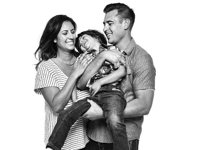 Young couple with child