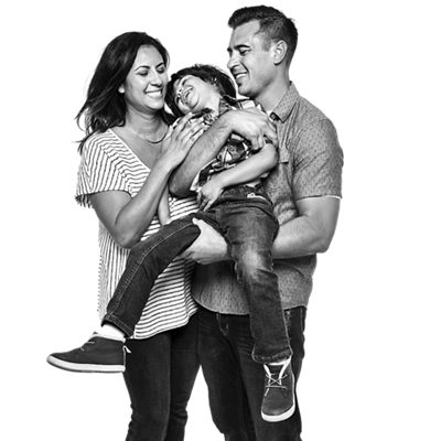 Young couple with child