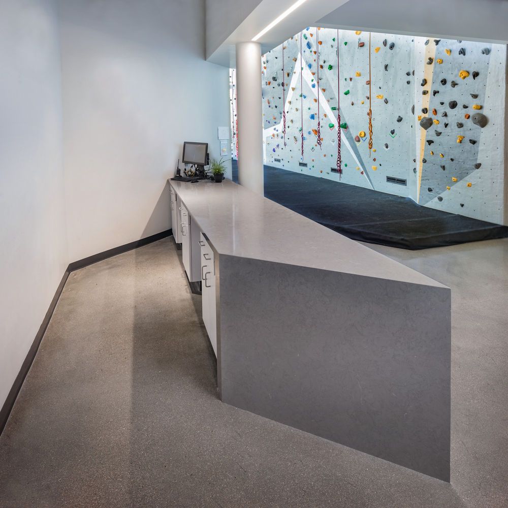 A Carrick quartz reception desk at the University of Colorado 