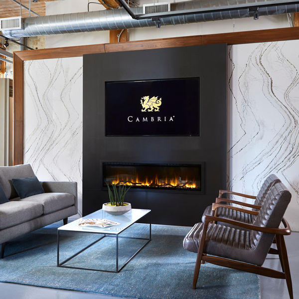 Sitting area in newly reopened Cambria gallery in Toronto