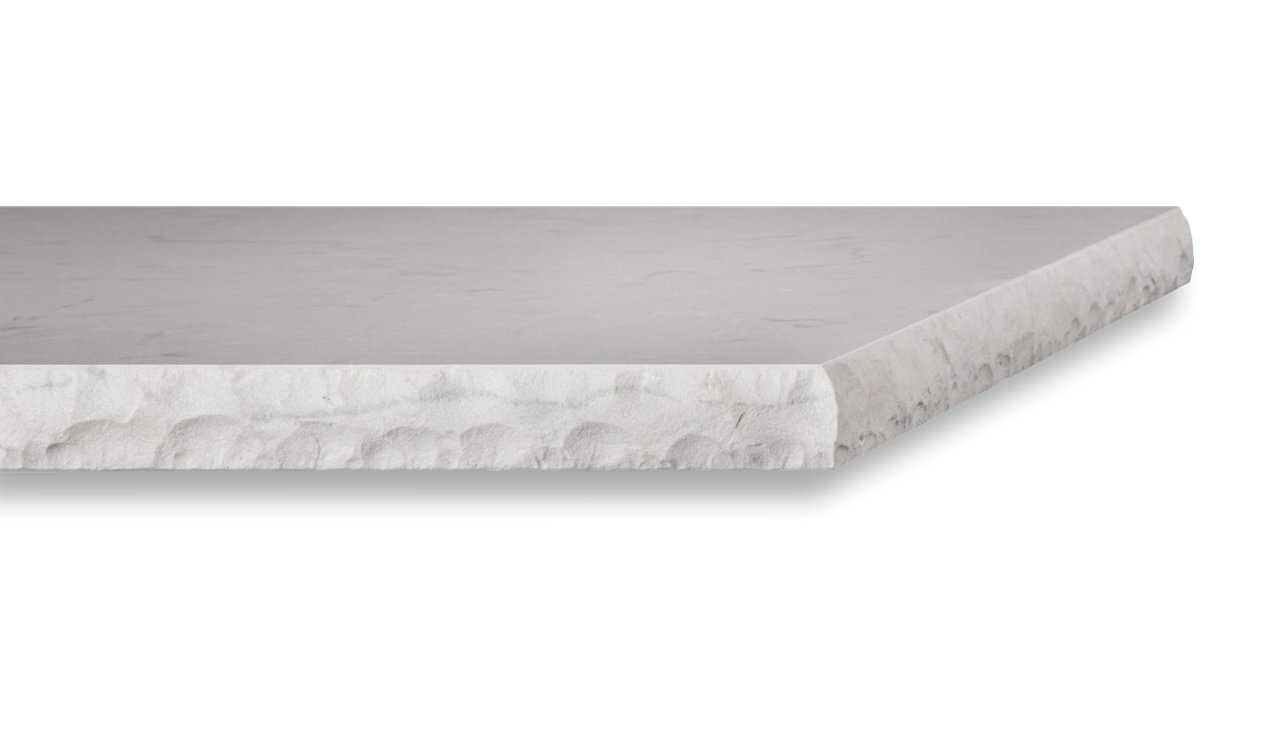 Moraine quartz countertop edge from Cambria 