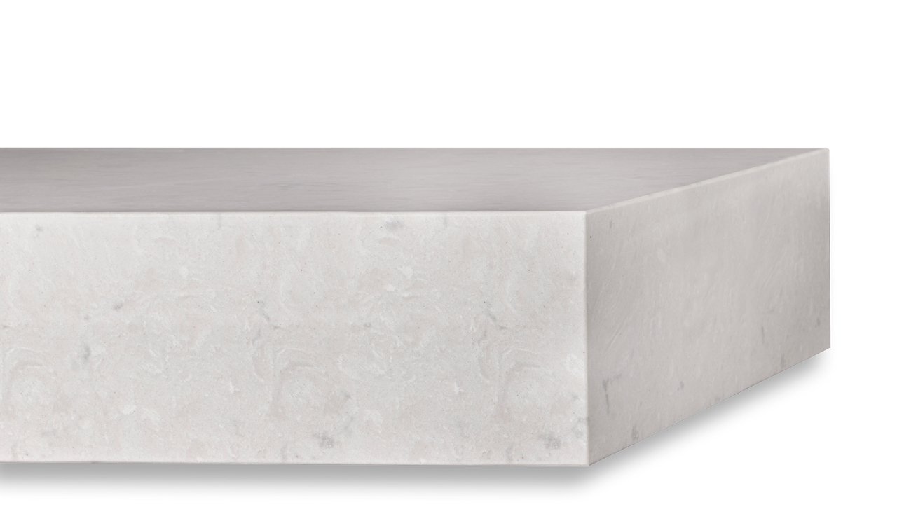 Rimrock quartz countertop edge from Cambria 