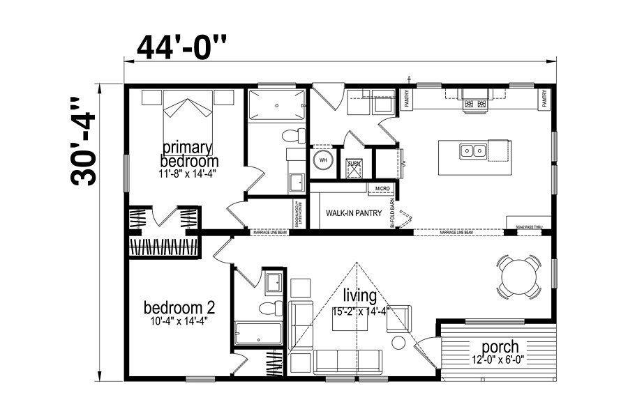 Champion Driftwood floor plan 2