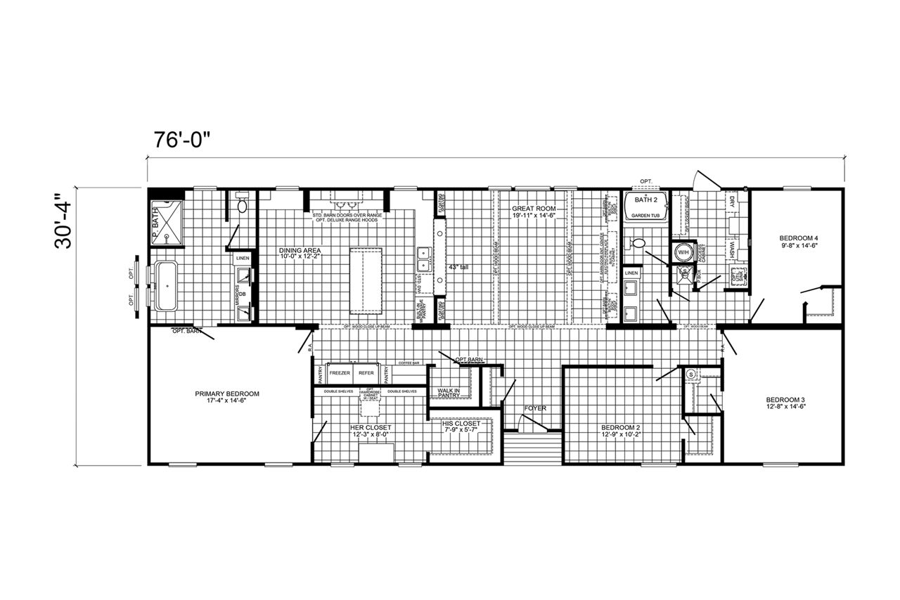 Champion Bozeman — 4 bed, 2 bath, 2,282 sq ft new manufactured home