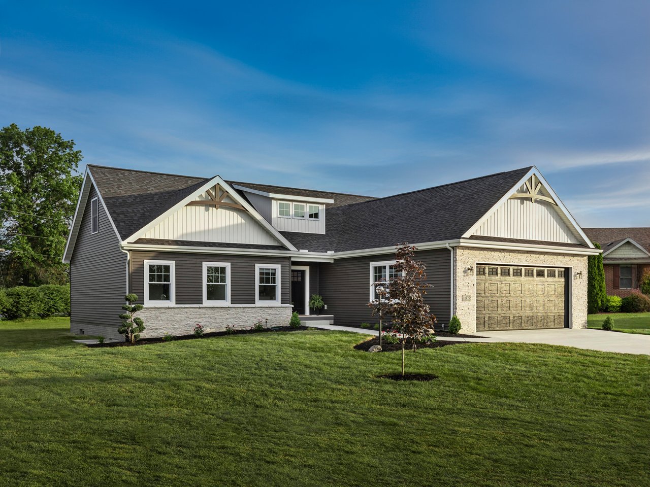 Beautifully designed manufactured home with modular features and ample outdoor space.