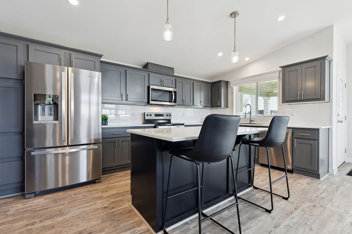 Skyline Hillcrest G818 — kitchen with island and modern cabinetry