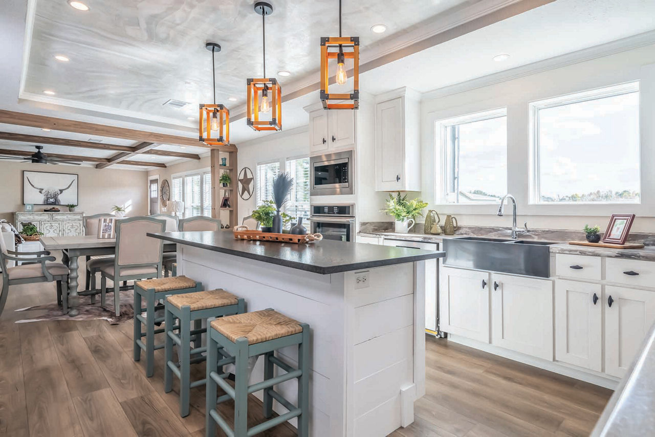 Driftwood kitchen island