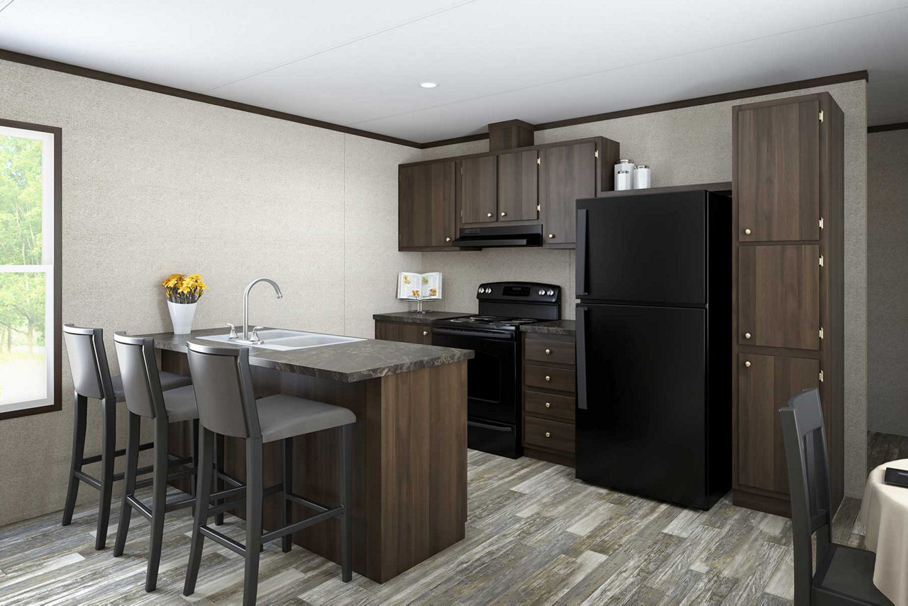 Prime 1660H22 walnut kitchen