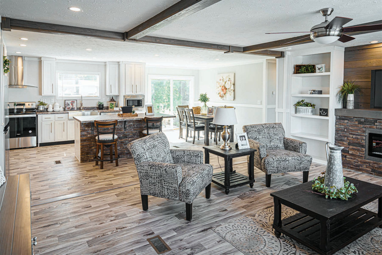 Utah living room kitchen dining room