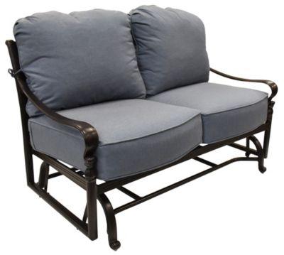 Hanamint Berkshire Loveseat Glider W Cushion Spectrum Denim