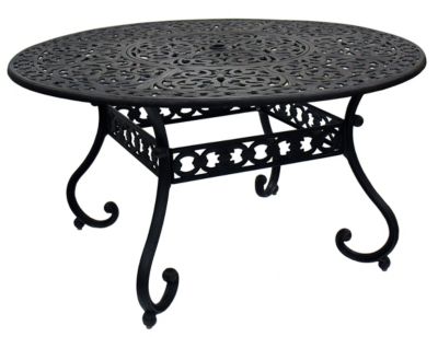 Hanamint 54 Round Sienna Cast Lazy Susan Table Patio