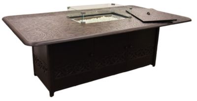 Hanamint Chateau 48 X 84 Rectangular Enclosed Gas Fire Pit Table