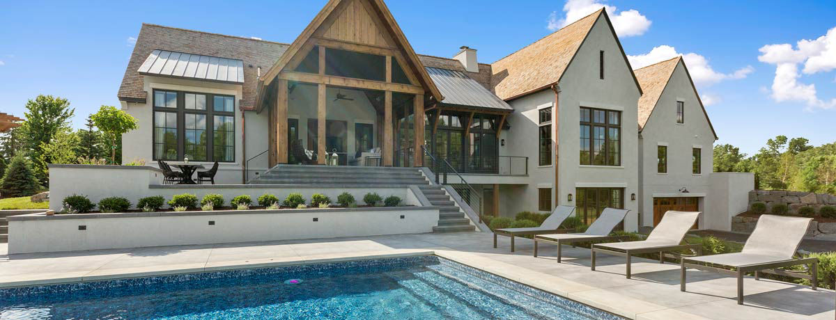 house with a pool