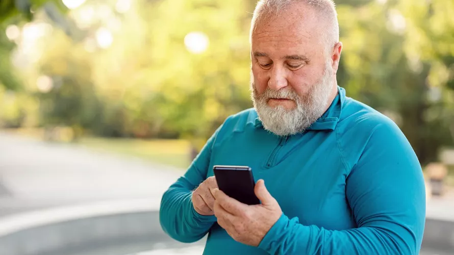 Person looking at his their phone