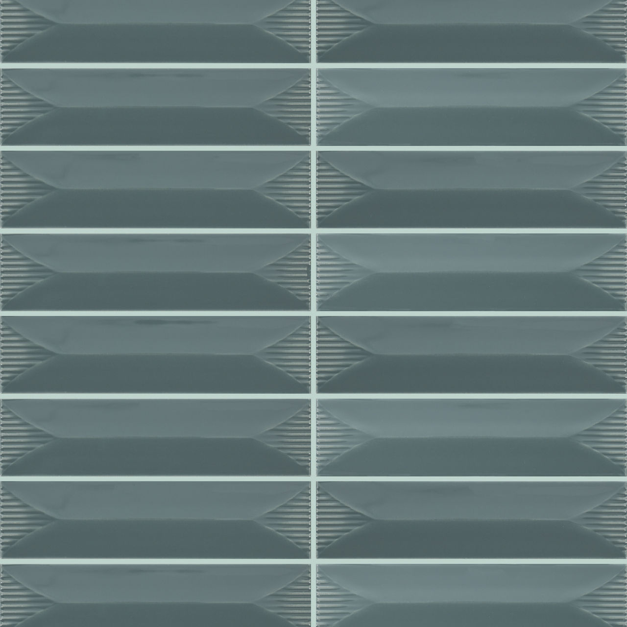 Tranquility, Rectangle, 2X8, Wave Crest, Glossy