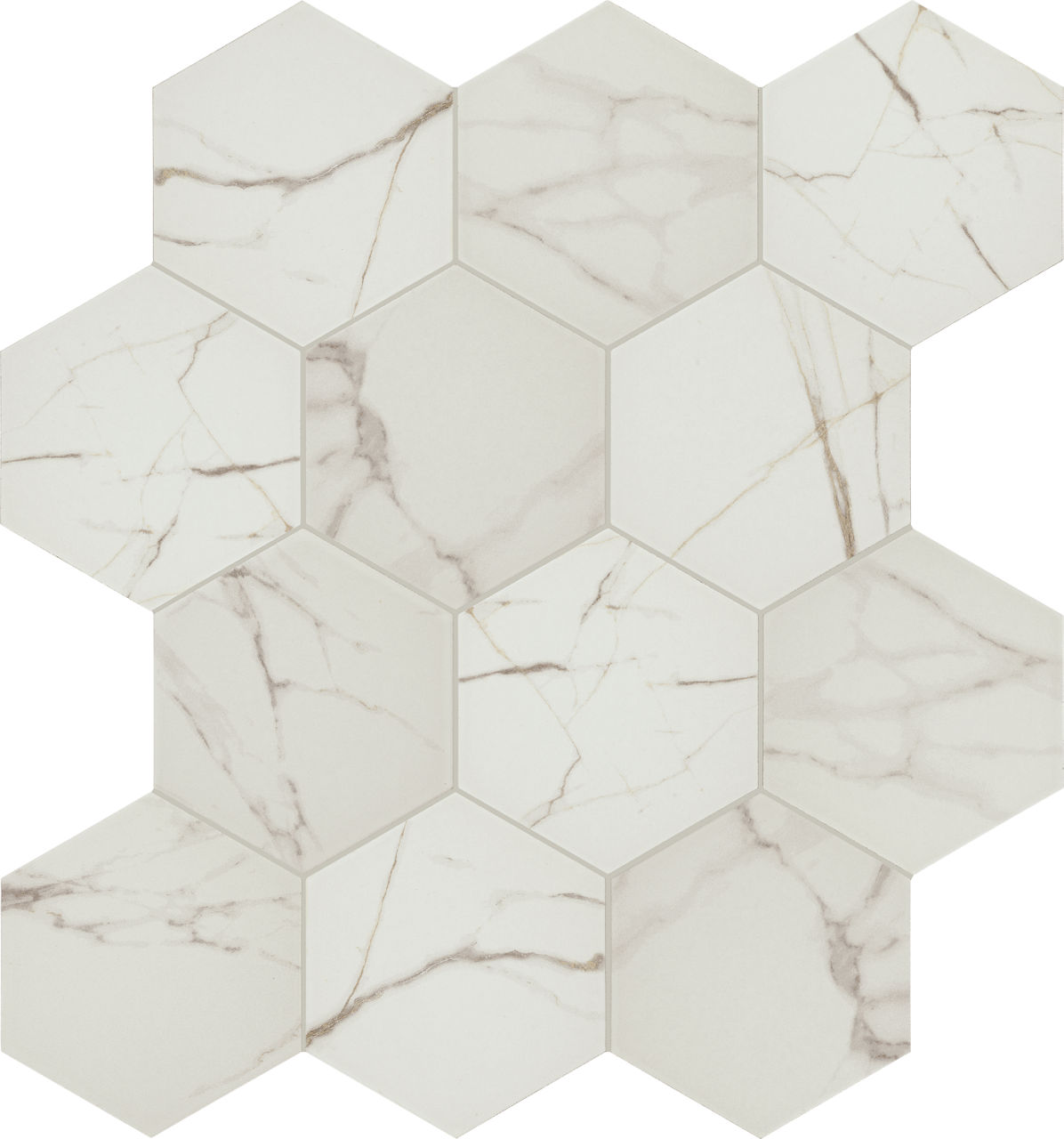 Calacatta Venecia, Hexagon, 8X9, Matte