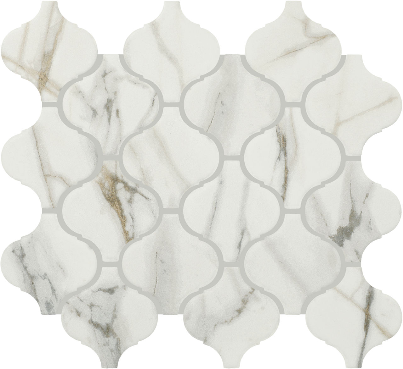 Calacatta Venecia Matte, Arabesque, 3X3, Matte