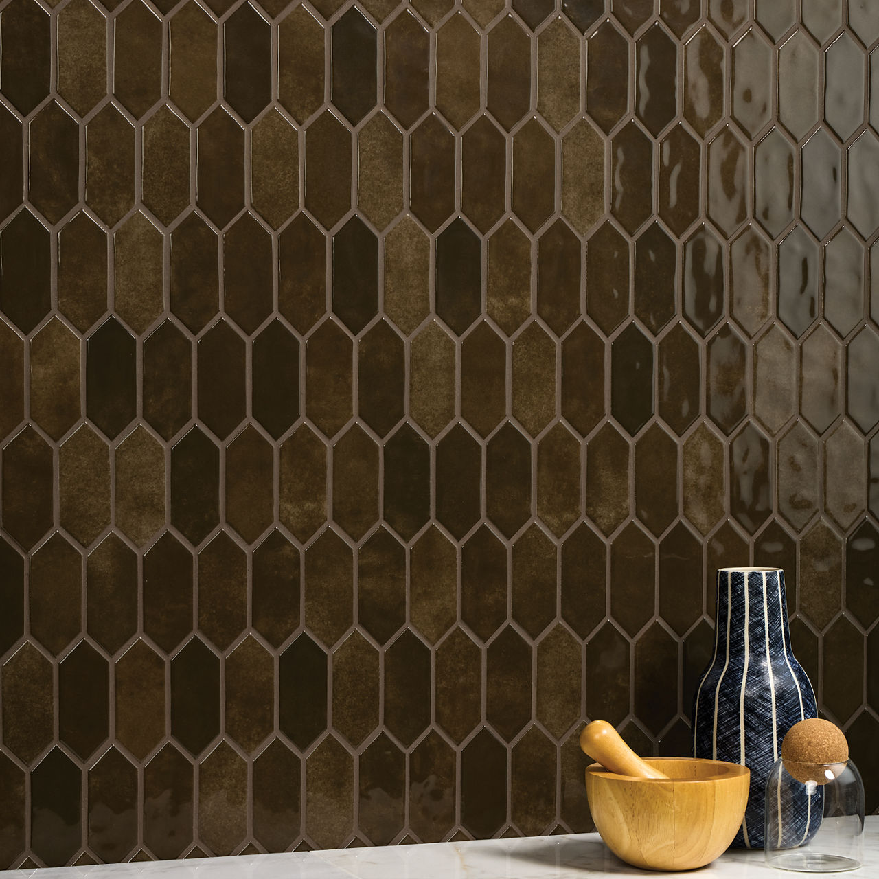 Espresso, Picket, 2X5, Glossy