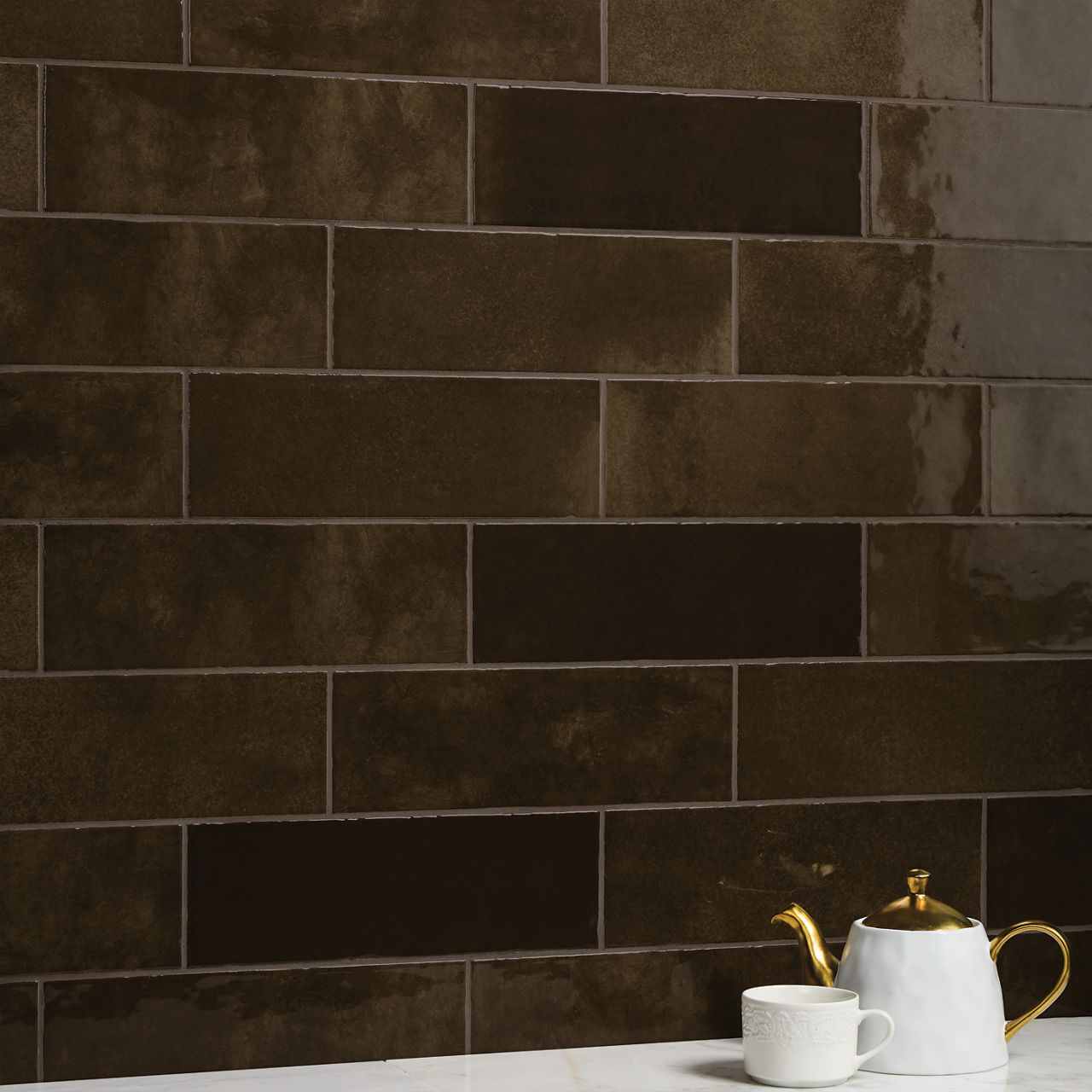 Espresso, Rectangle, 4X12, Handcrafted, Glossy