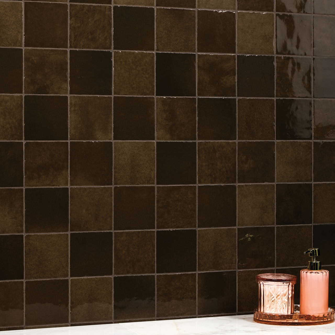 Espresso, Square, 4X4, Handcrafted, Glossy