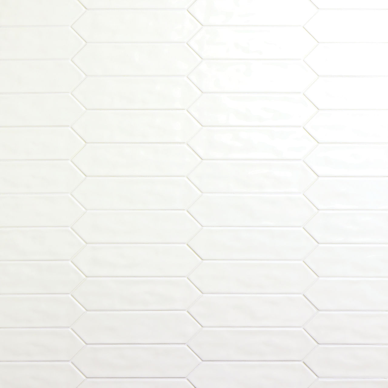 Arctic White, Picket, 3X12, Undulated, Glossy
