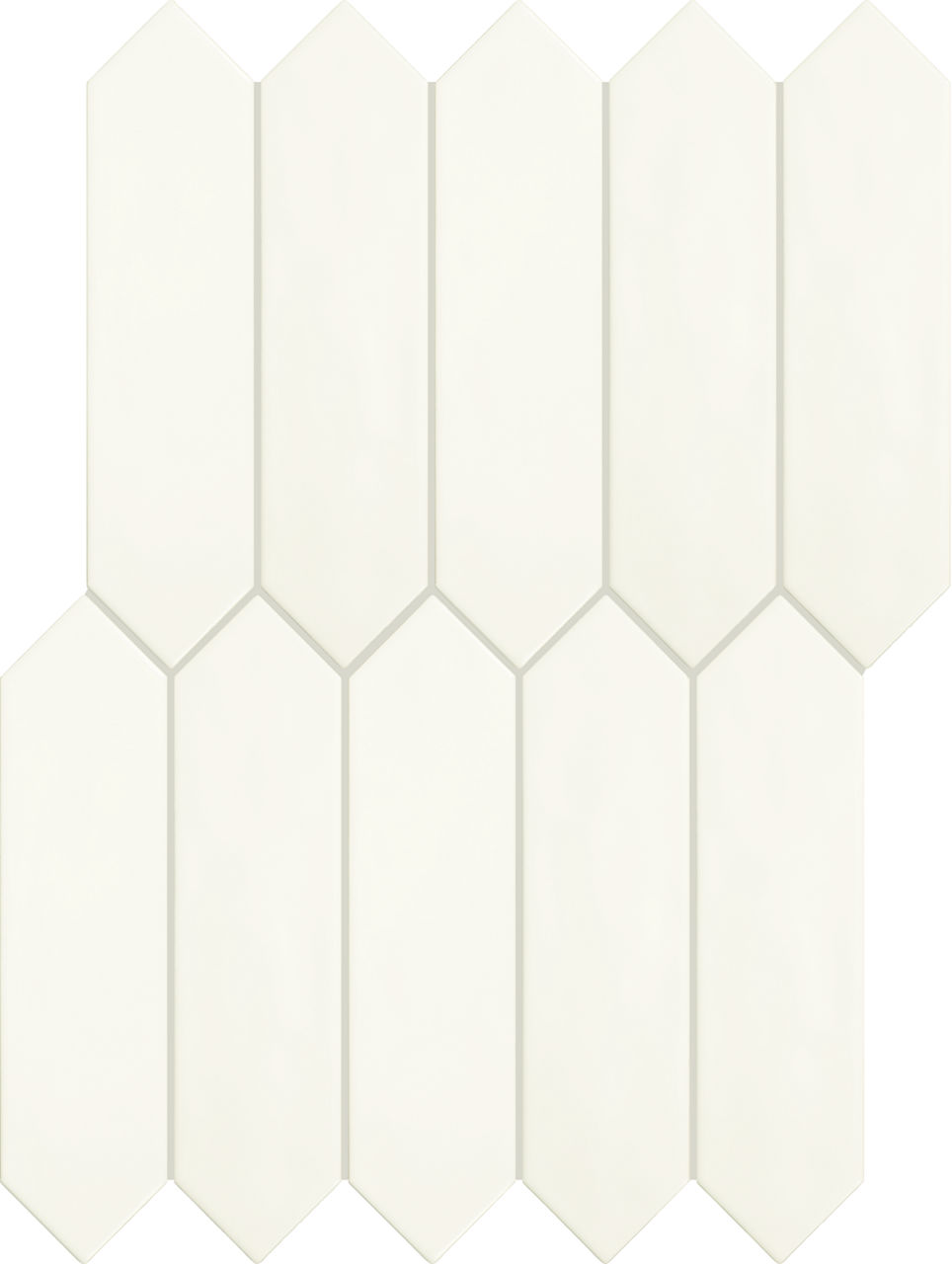 Matte Arctic White, Picket, 3X12, Undulated, Matte