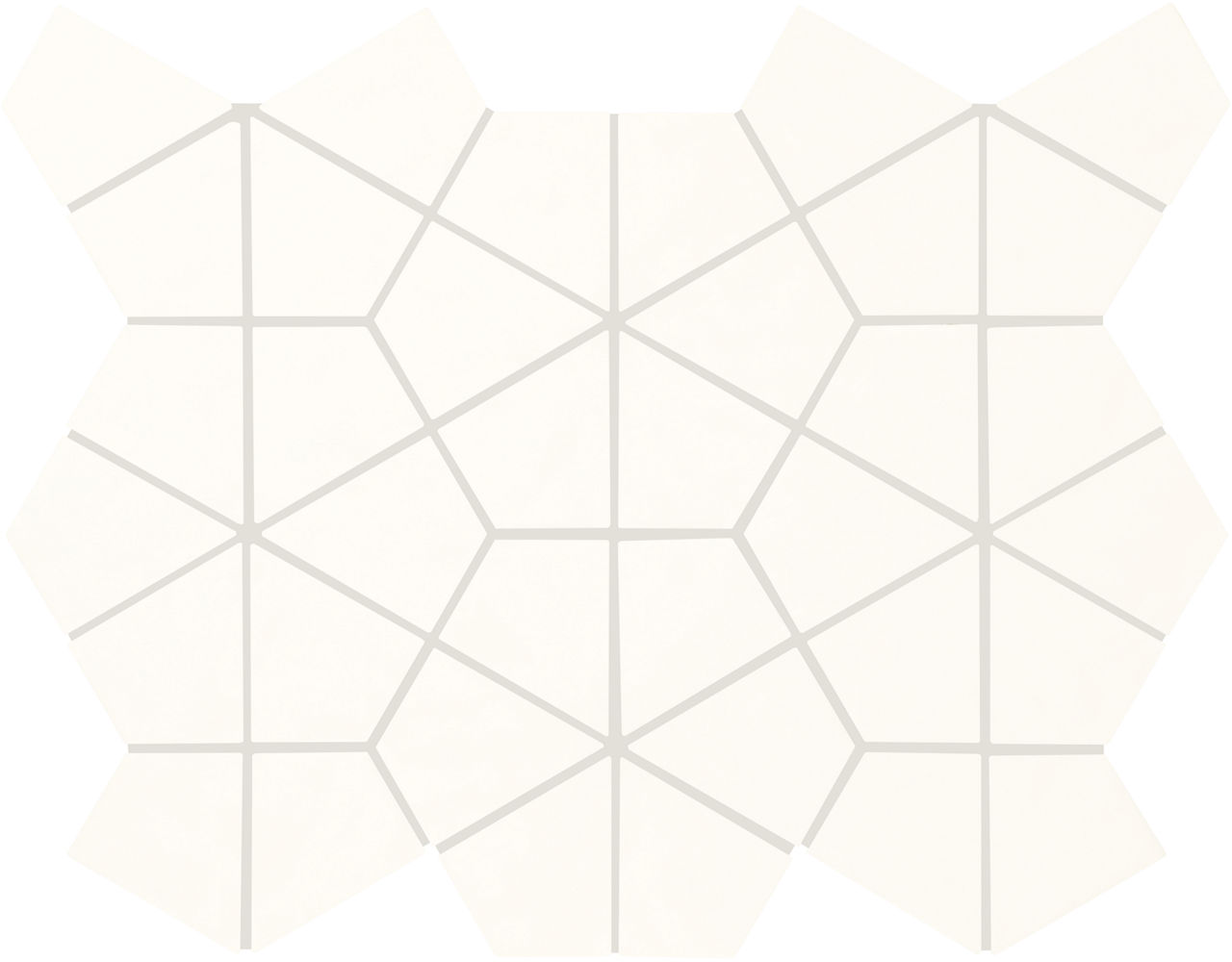 Matte Arctic White, Kaleidoscope, 6X6, Matte