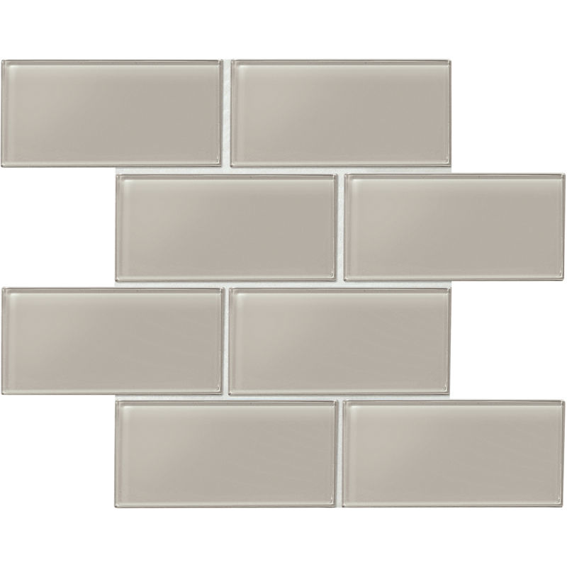 Restore Soft Grey 3" x 6" Glazed Ceramic Subway