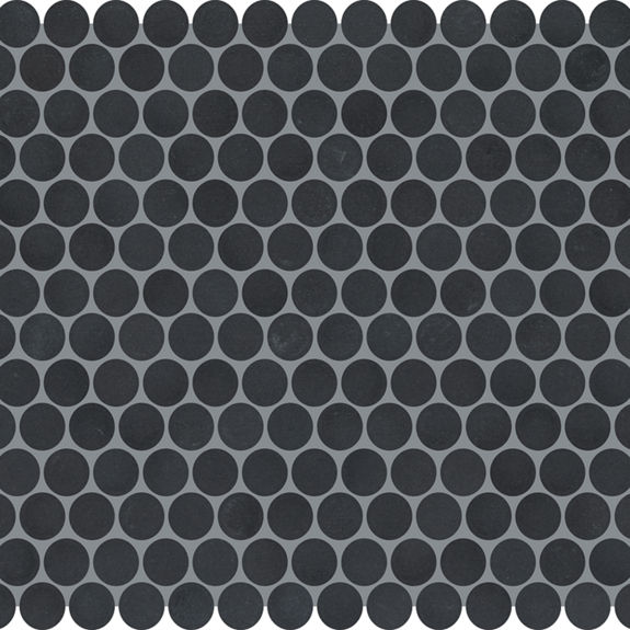 Black/Ebony Penny Rounds Porcelain | Keystones by Daltile