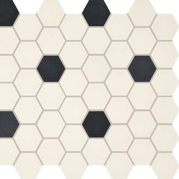 Arctic White/Black 2x2 Porcelain | Keystones by Daltile