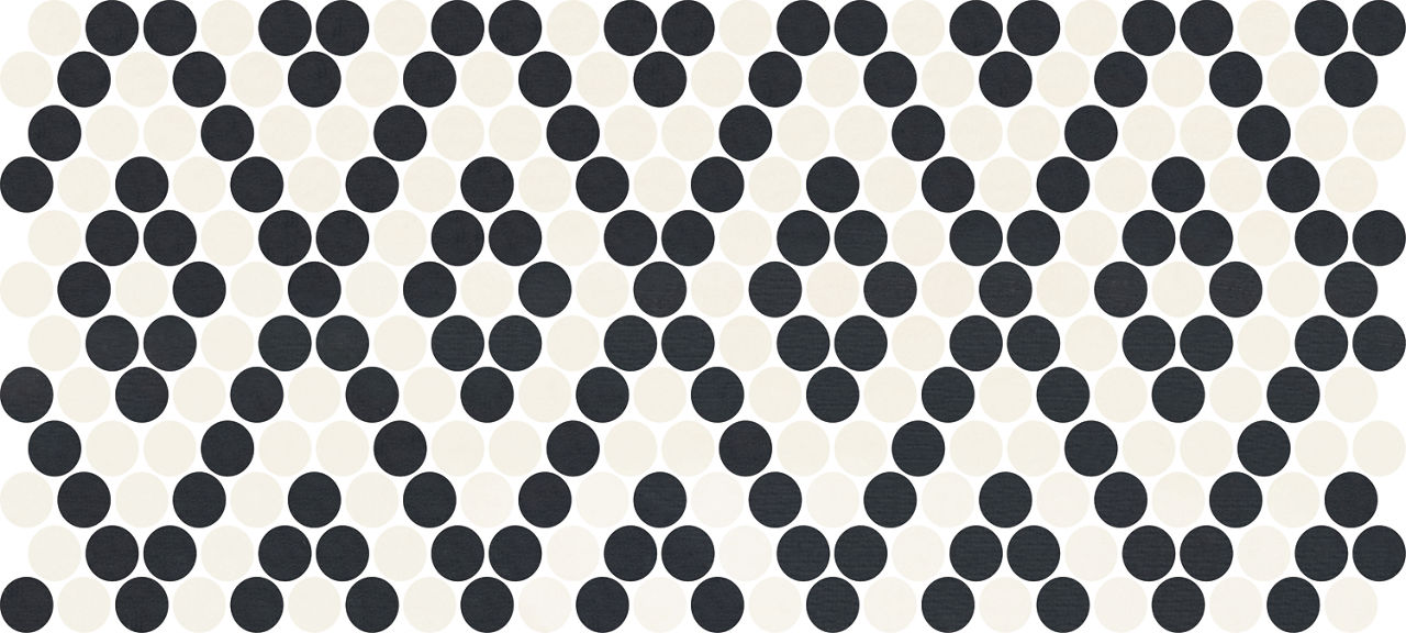 Arctic White/Black, Penny Rounds, Matte