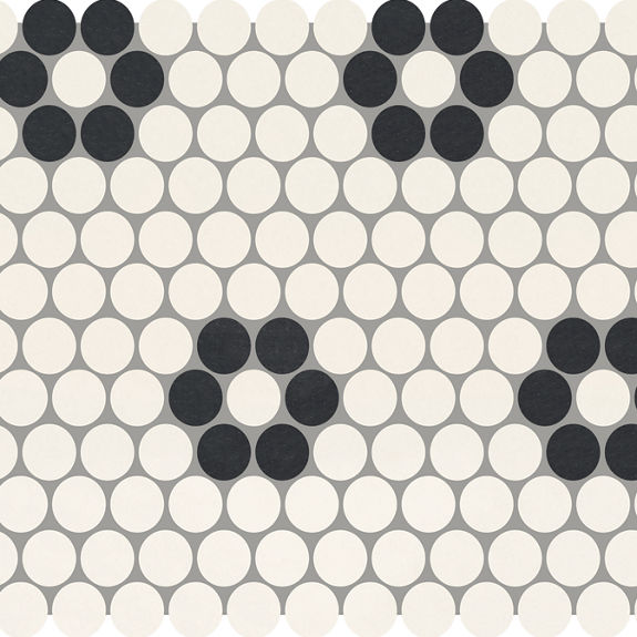 Arctic White/Black Penny Rounds Matte