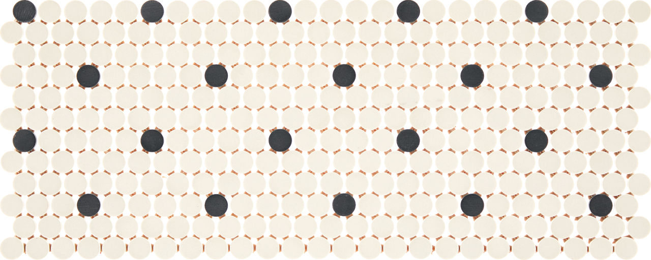 Arctic White/Black, Penny Rounds, Matte