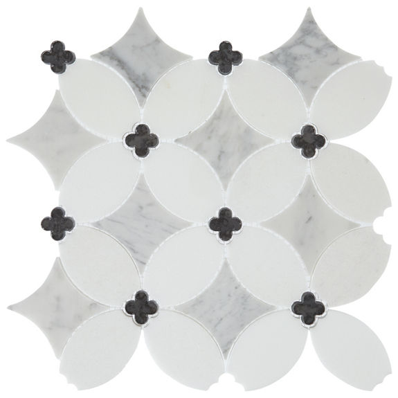 LV21 Carrara/Thassos/Blk Ant Mirror